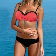 Load image into Gallery viewer, Sexy Bikini Set Solid Bikinis Push Up Swimsuit