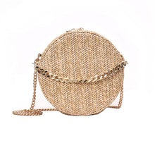 Load image into Gallery viewer, Hand-woven Round Woman&#39;s Shoulder Bag