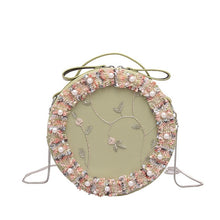 Load image into Gallery viewer, Lace flower pearl handbag
