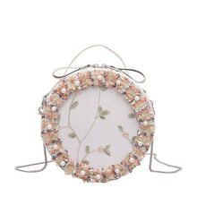 Load image into Gallery viewer, Lace flower pearl handbag