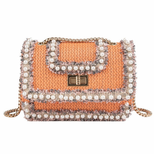 Hand-woven Candy Color Women's Bag
