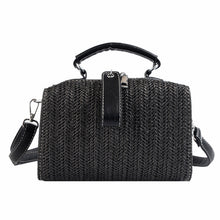 Load image into Gallery viewer, Leather+Straw Handbags